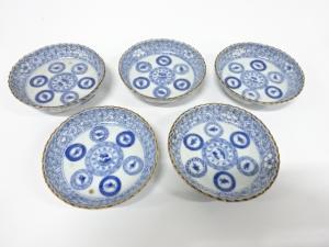 古伊万里　染付　干支　小皿　5客